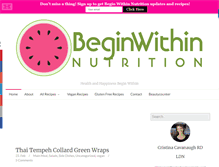 Tablet Screenshot of beginwithinnutrition.com